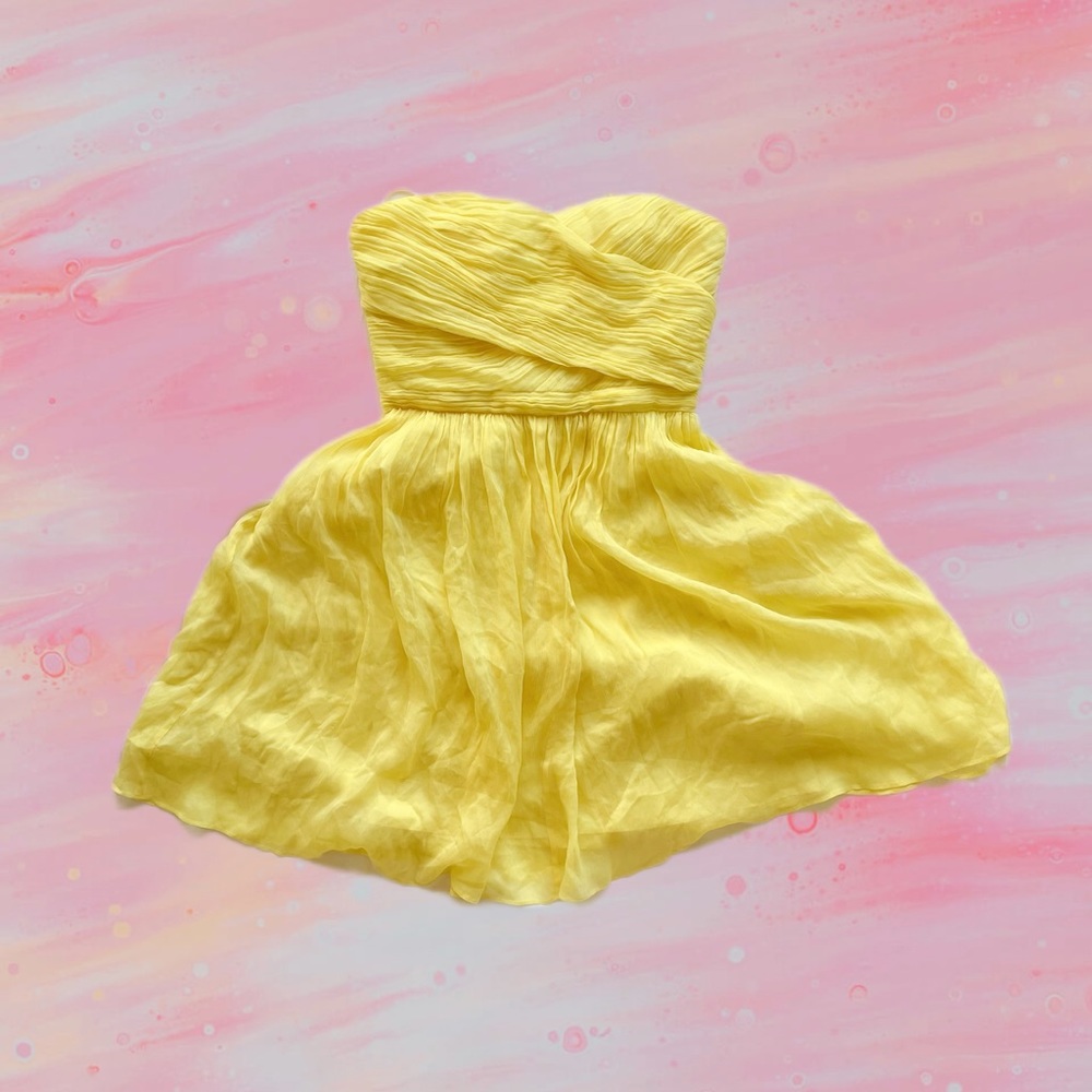 Yellow j crew dress
